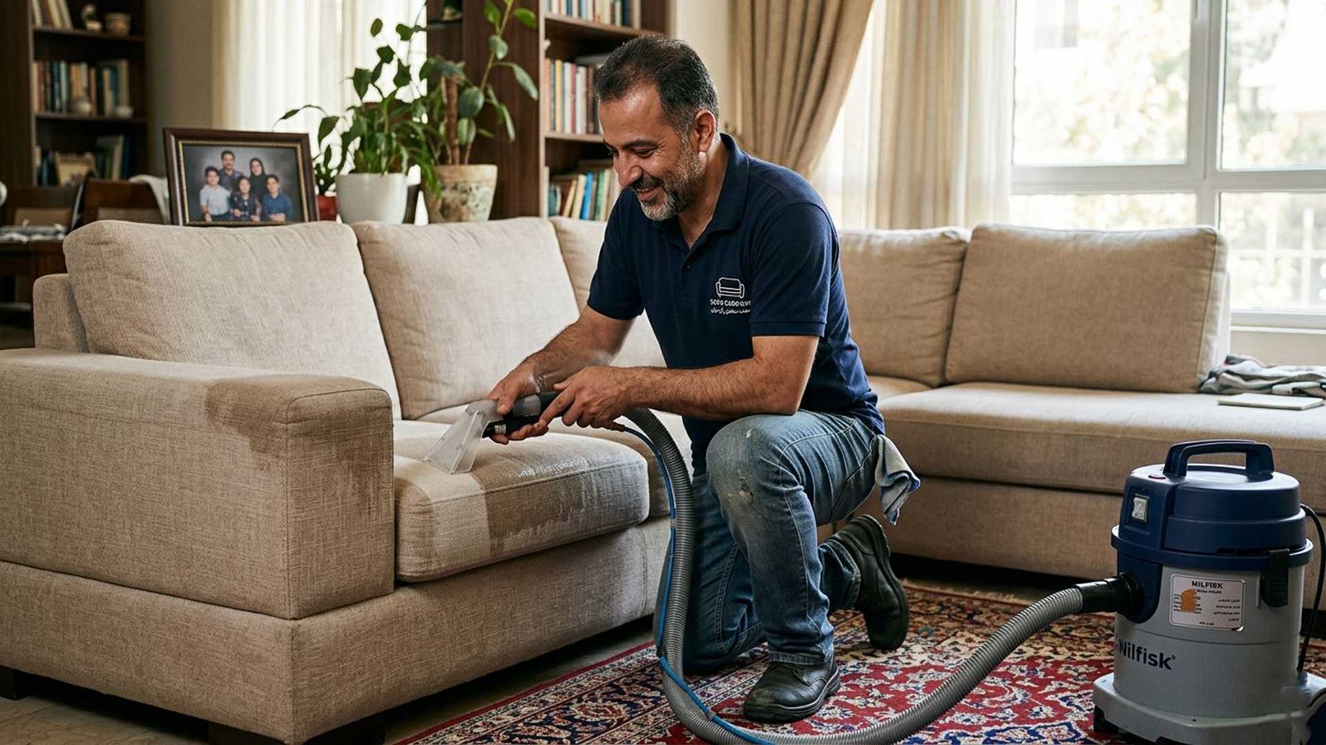 تمیز کردن پارچه های مبل