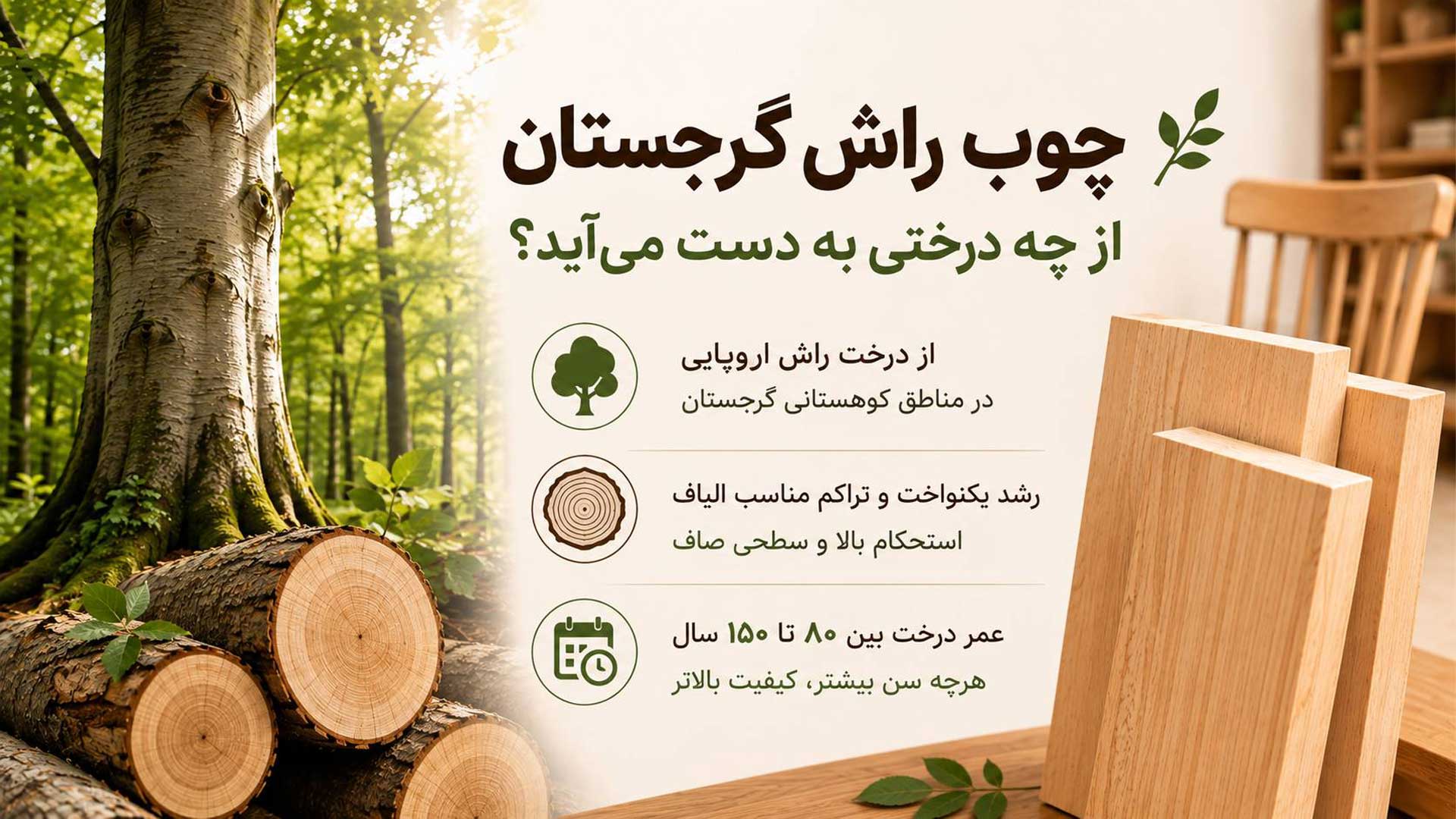 توضیحات چوب راش