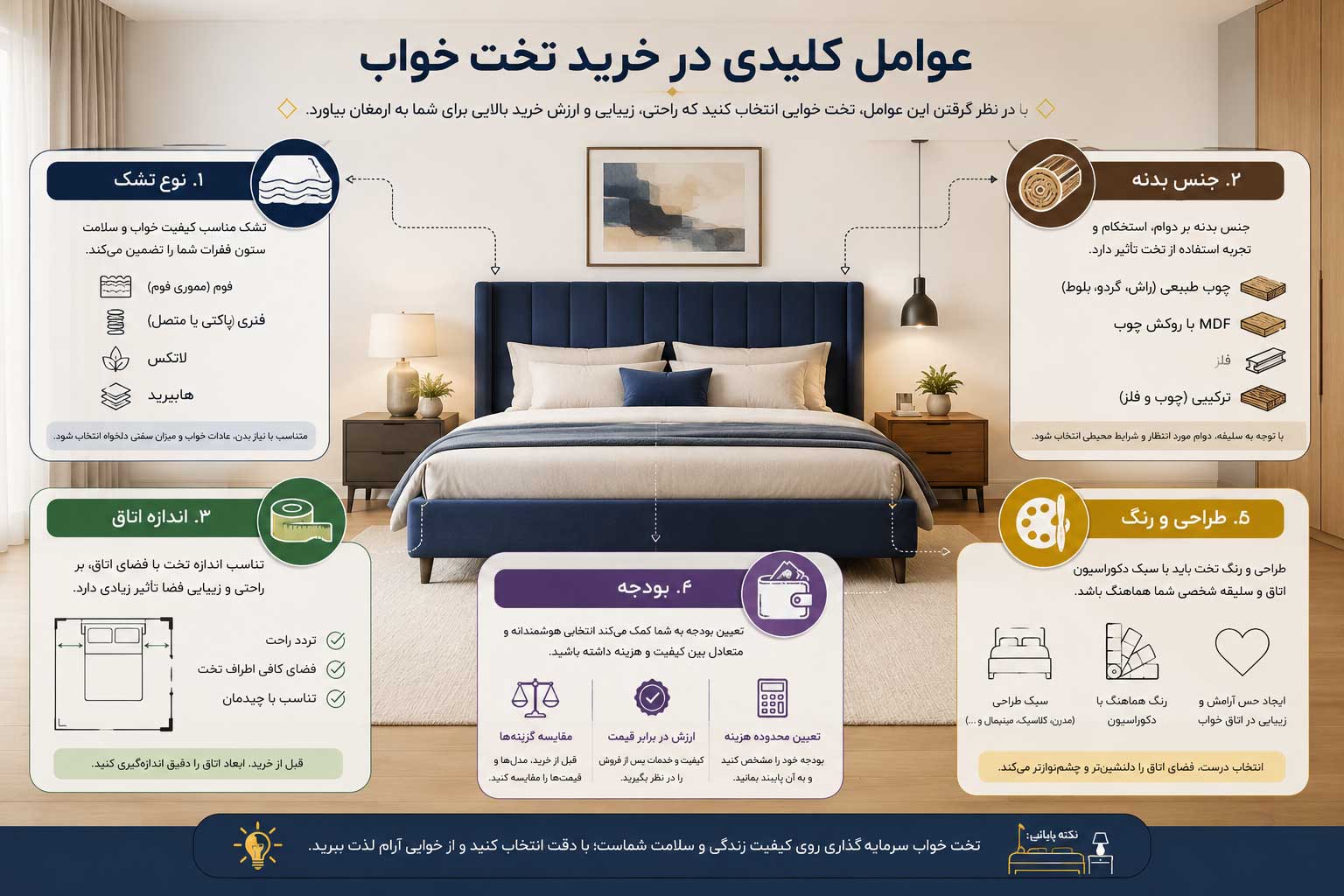 عوامل کایدی در خرید تخت خواب