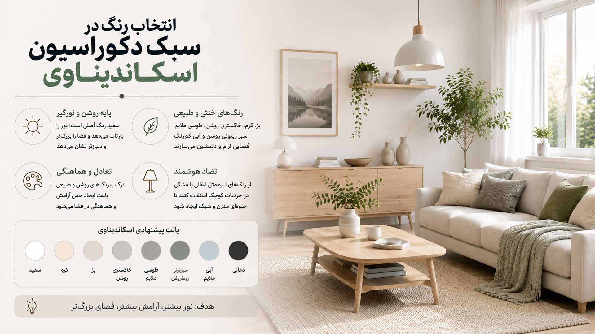 انتخاب رنگ در دکوراسیون اسکاندیناوی